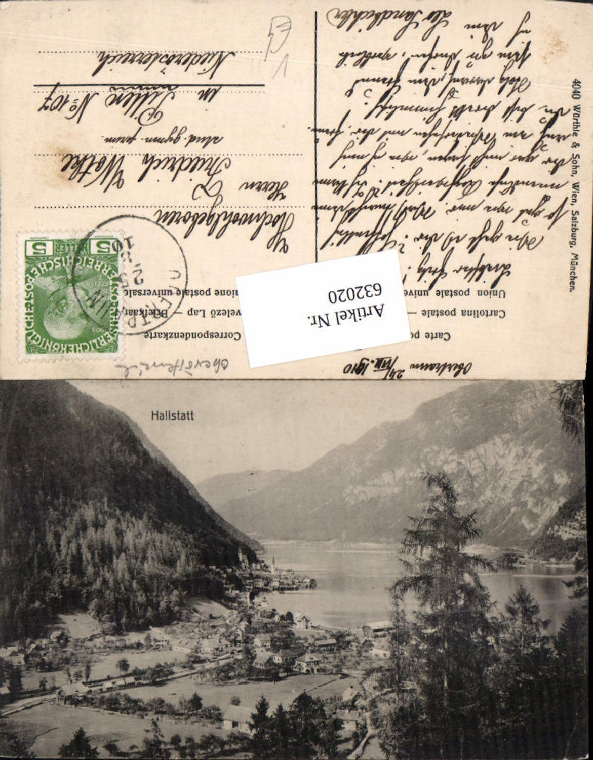 632020,Hallstatt am Hallstättersee pub Würthle & Sohn 4040