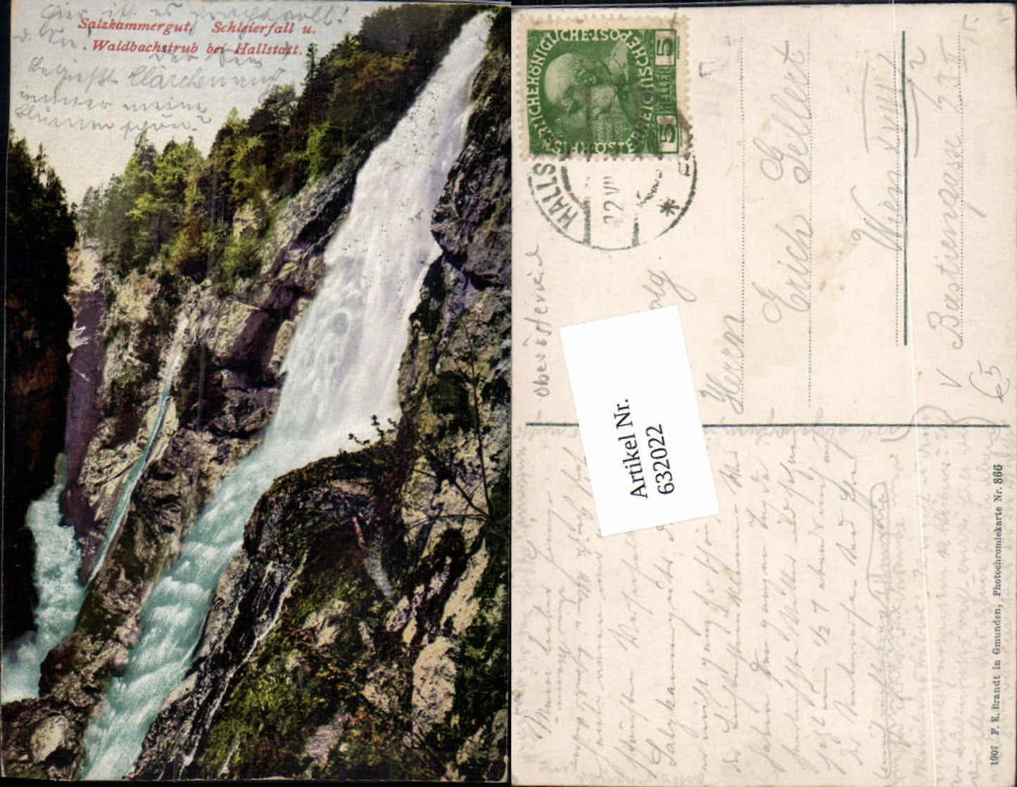632022,Hallstatt am Hallstättersee Schleierfall Waldbachstrub pub Brandt 866