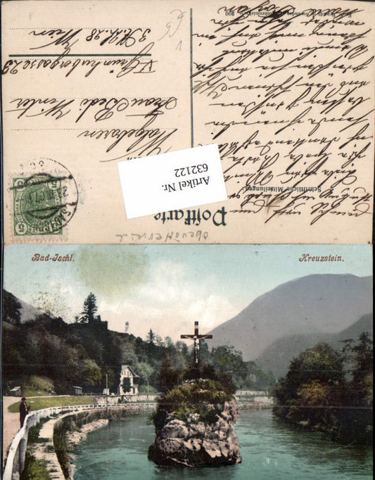632122,Bad Ischl Kreuzstein Wegkreuz Marterl pub Brandt 200