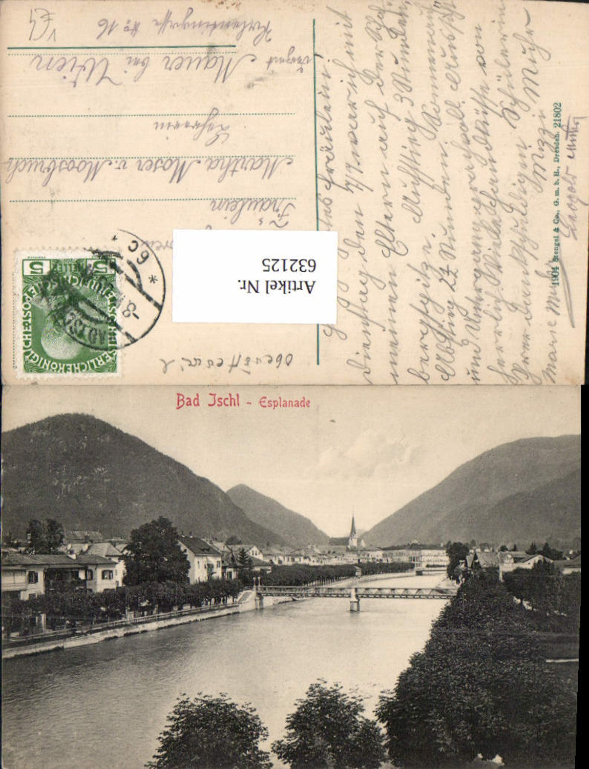 632125,Bad Ischl Esplanade 1904 Stengel & Co. 21802 n. Mauer Wien Liesing