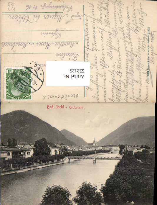 632125,Bad Ischl Esplanade 1904 Stengel & Co. 21802 n. Mauer Wien Liesing
