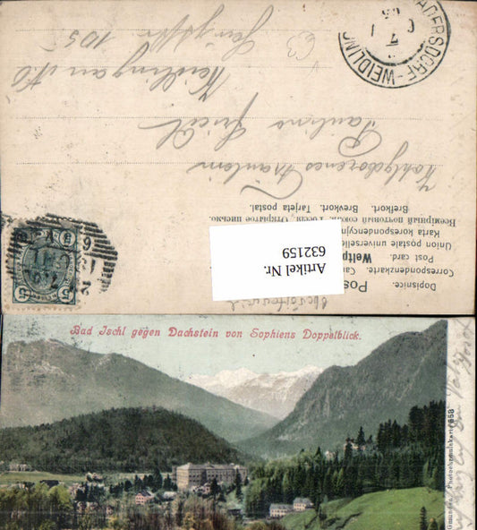 632159,Bad Ischl geg. Dachstein Sophiens Doppelblick pub Brandt 558