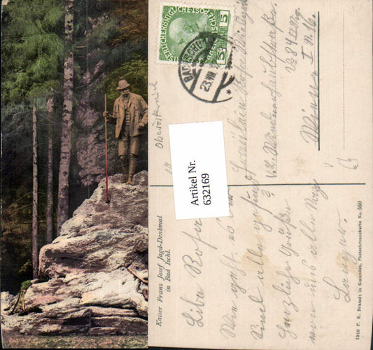 632169,Bad Ischl Kaiser Franz Josef Jagd Denkmal pub Brandt 550