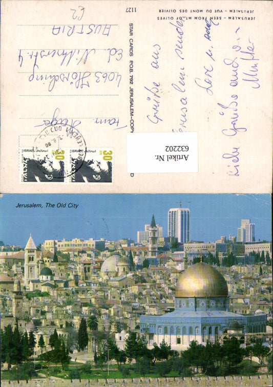 632202,Jerusalem Seen from Mt. Of Olives Vue du Mont des Olivier