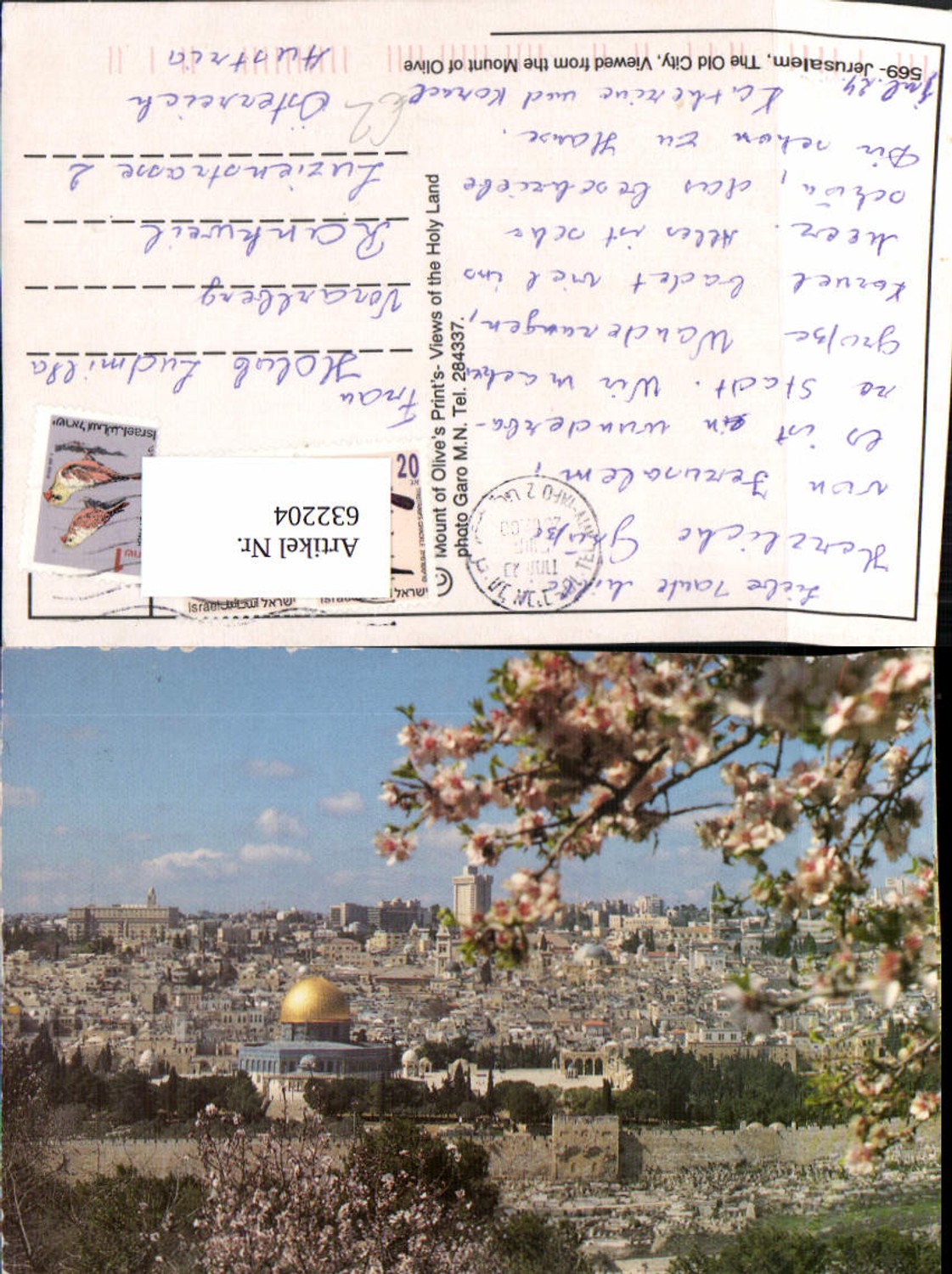 632204,Jerusalem The Old City Viewed from the Mount of Olive