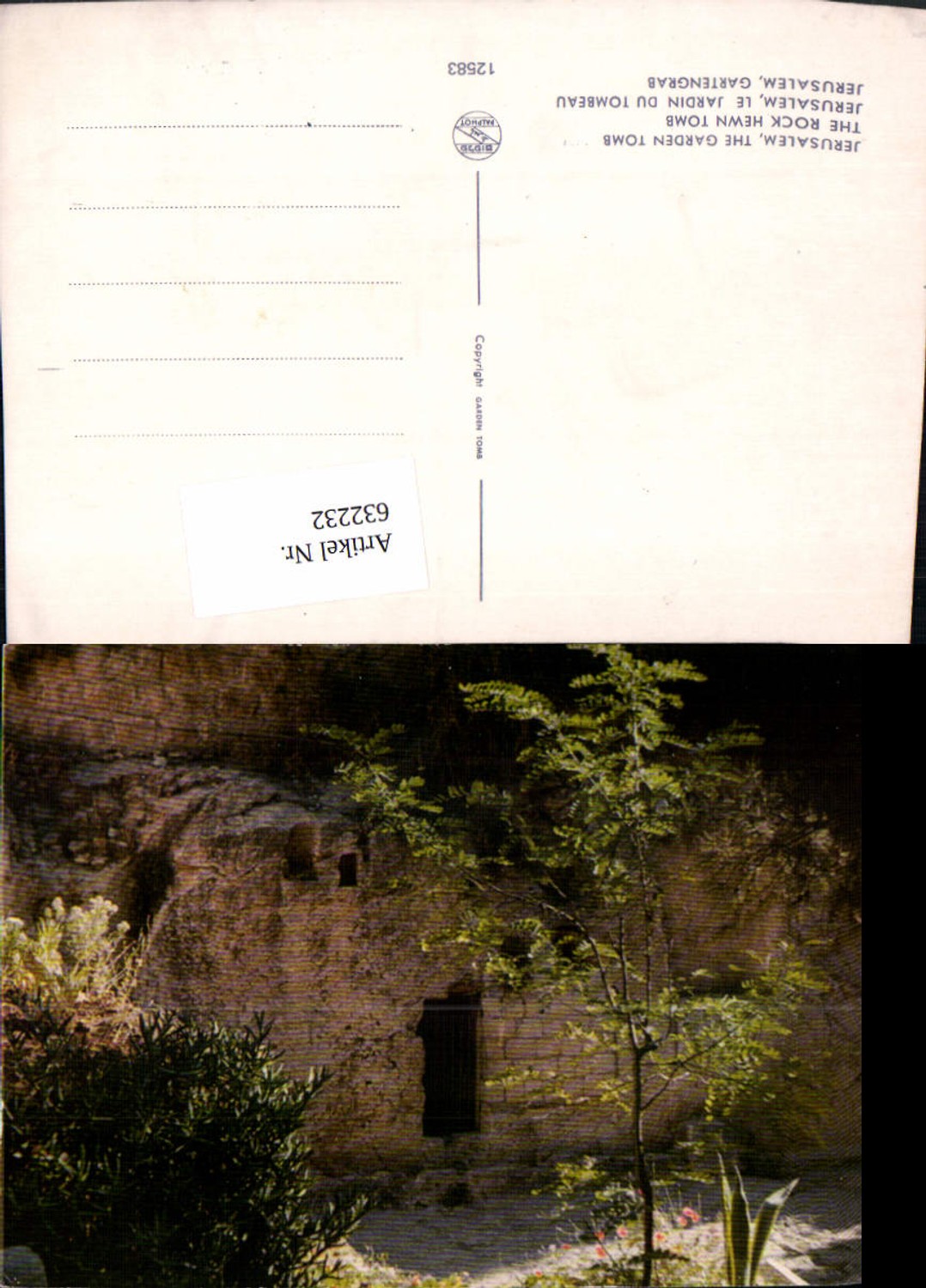 632232,Jerusalem The Garden Tomb The Rock Hewn Tomb Gartengrab