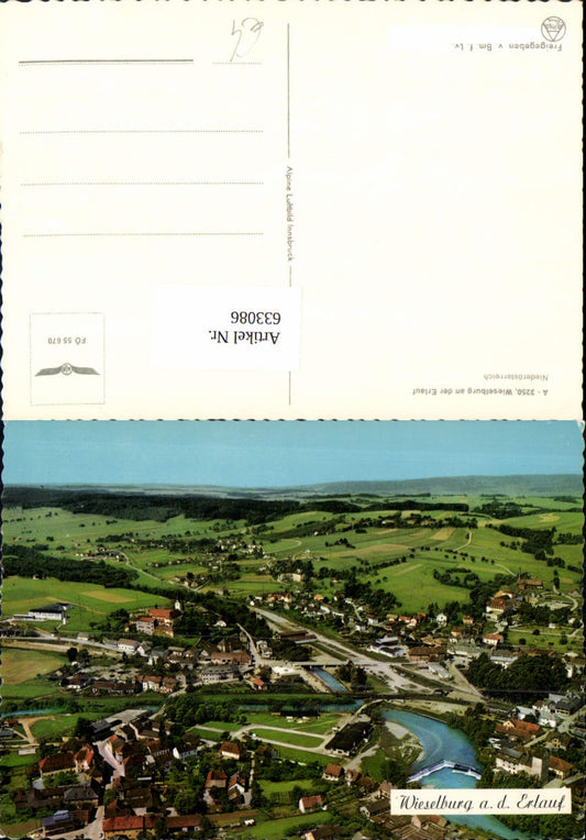 633085,Fliegeraufnahme Wieselburg an der Erlauf Luftbild pub Alpine FÖ 55 671