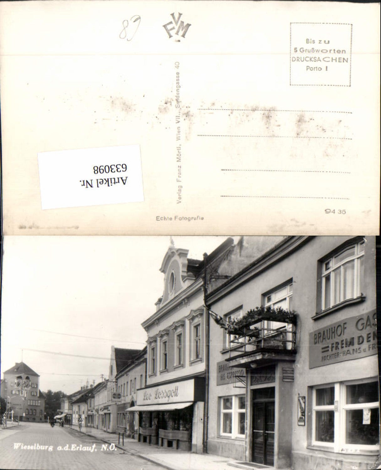 633098,Wieselburg an der Erlauf Straßenansicht Leo Lossgott Geschäft Brauhof