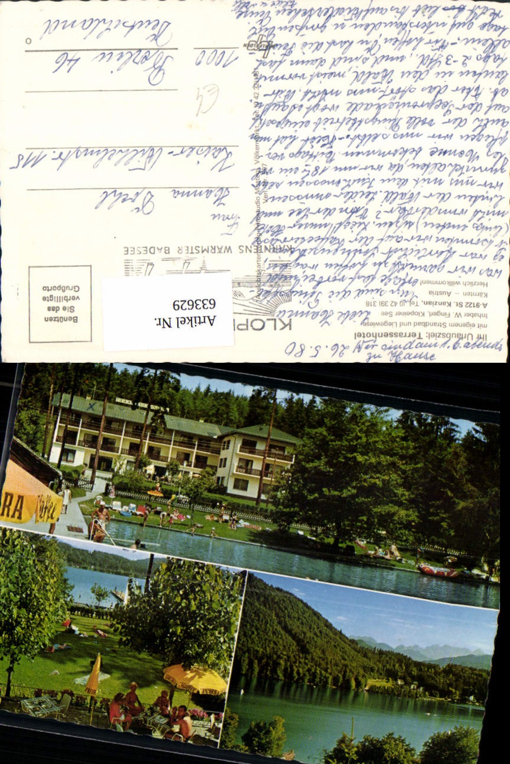 633629,Mehrbild Ak St Kanzian a. Klopeinersee Terrassenhotel