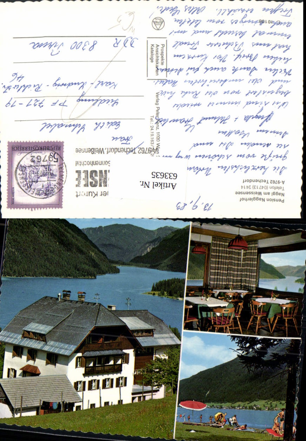 633635,Mehrbild Ak Naggl a. Weißensee Pension Nagglerhof