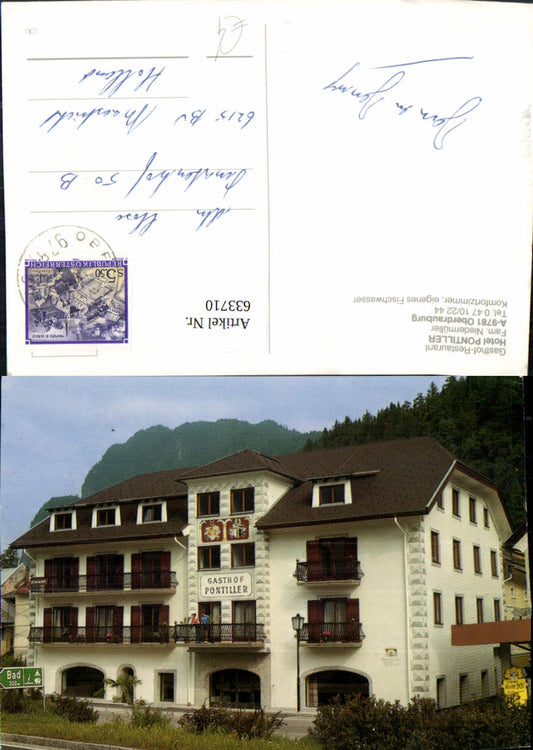 633710,Oberdrauburg Gasthof Restaurant Hotel Pontiller
