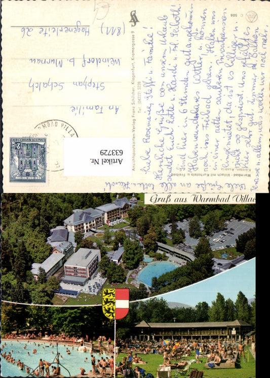 633729,Mehrbild Ak Warmbad Villach Kurhotel Freibad