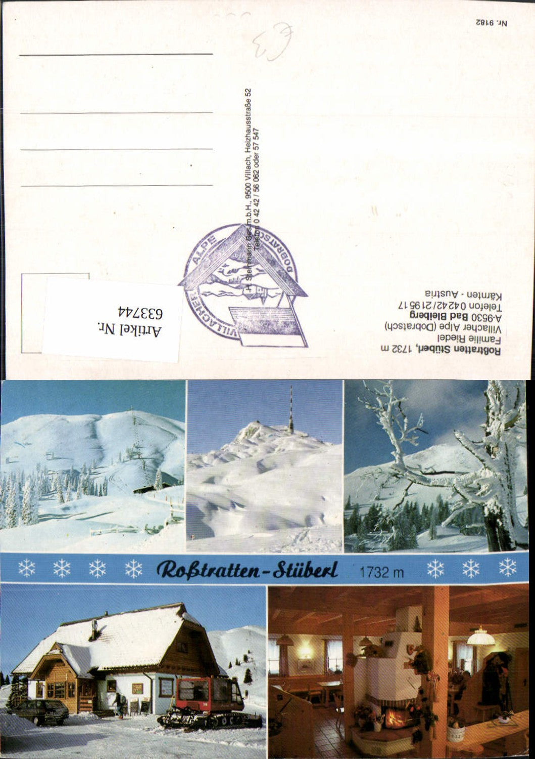 633744,Bad Bleiberg Roßtratten Stüberl Wintersport Pistenraupe