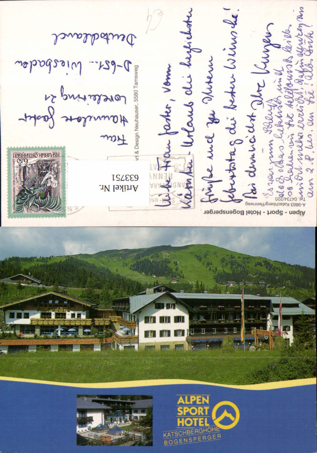 633751,Mehrbild Ak Alpen-Sport-Hotel Bogensperger Rennweg am Katschberg