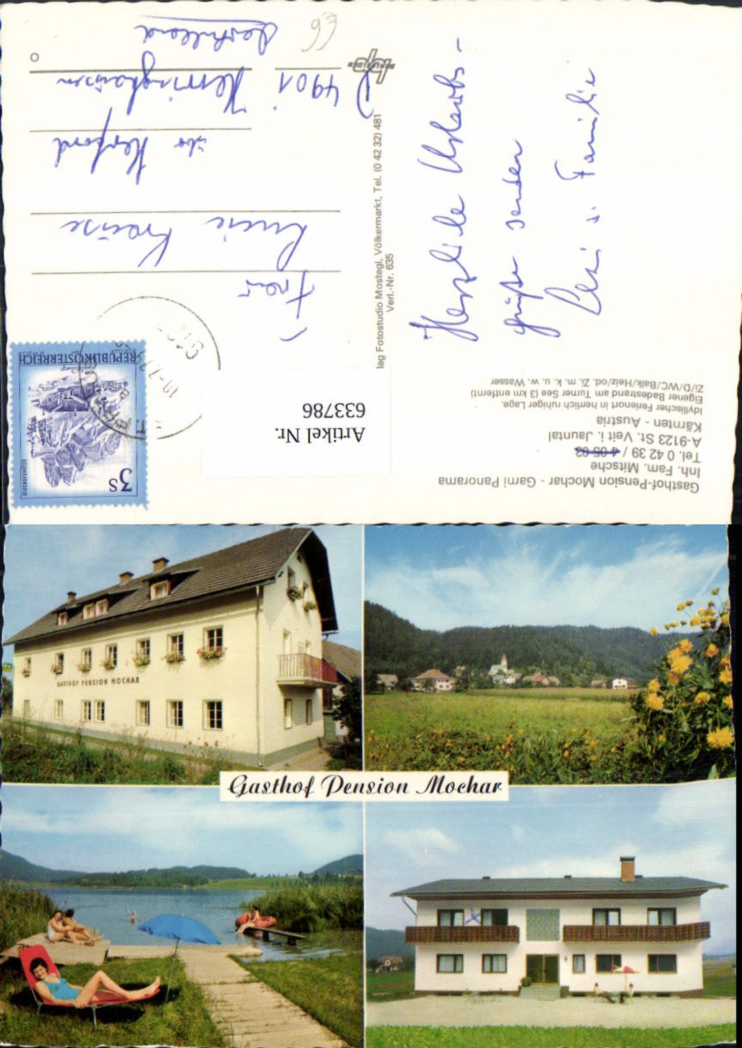 633786,Mehrbild Ak St Veit i. Jauntal Gasthof Pension Mochar Sankt Kanzian am Klopeiner See