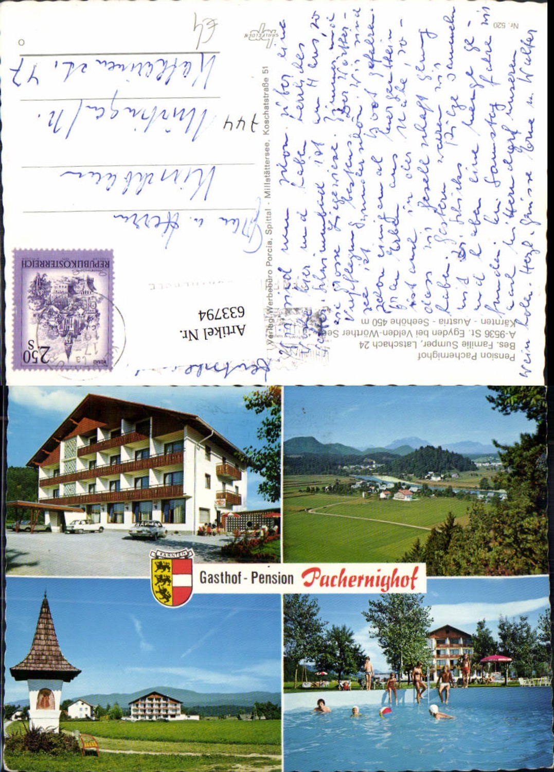 633794,Mehrbild Ak St Egyden b. Velden a. Wörthersee Pension Pachernighof