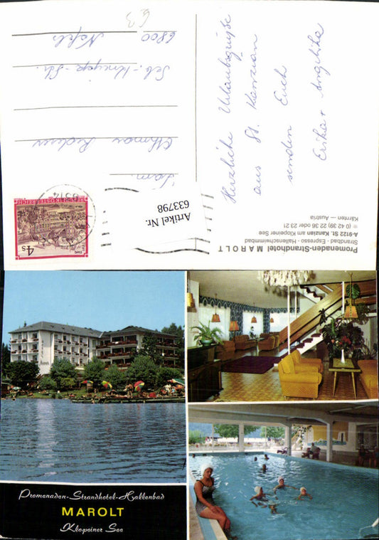 633798,Mehrbild Ak St Kanzian a. Klopeinersee Strandhotel Marolt