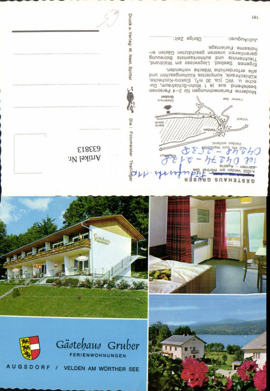 633813,Mehrbild Ak Velden a. Wörthersee Gästehaus Gruber