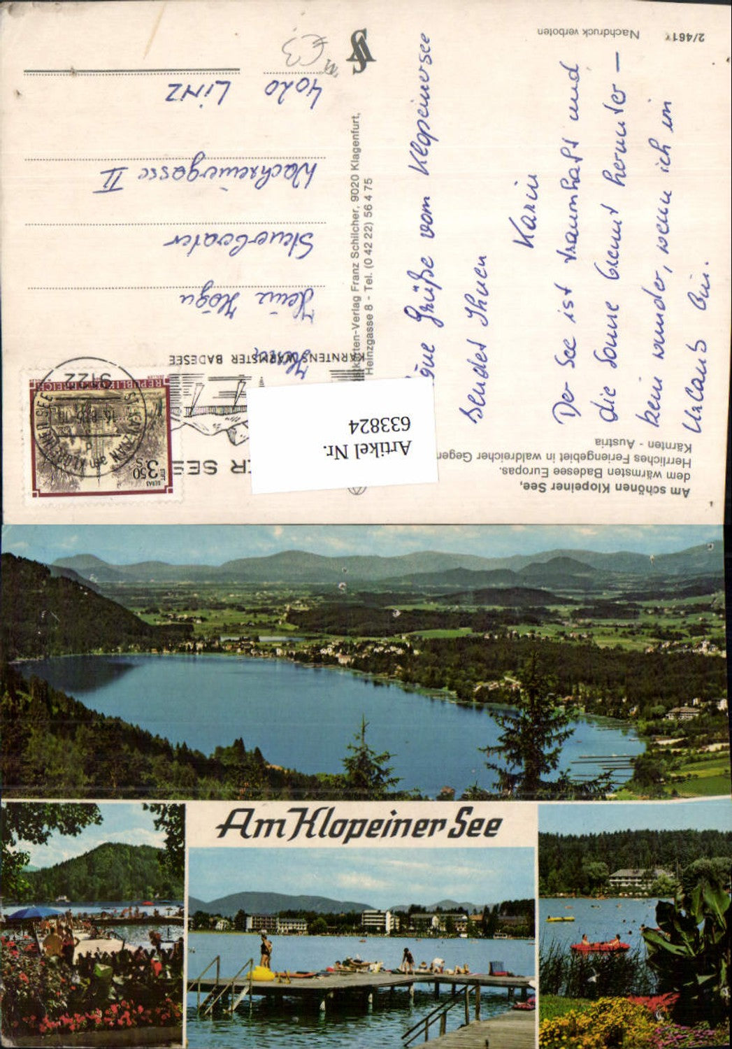 633824,Mehrbild Ak Kopeiner See Sankt Kanzian am Klopeiner See