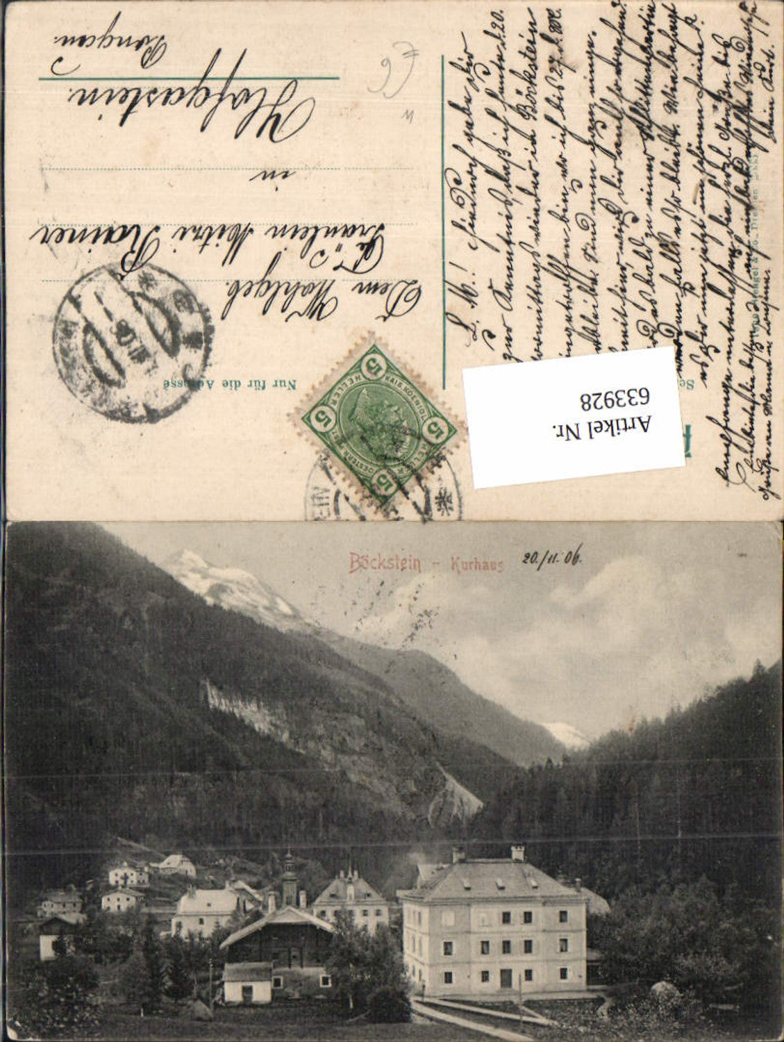 633927,Bad Gastein Badgastein Böckstein 1907