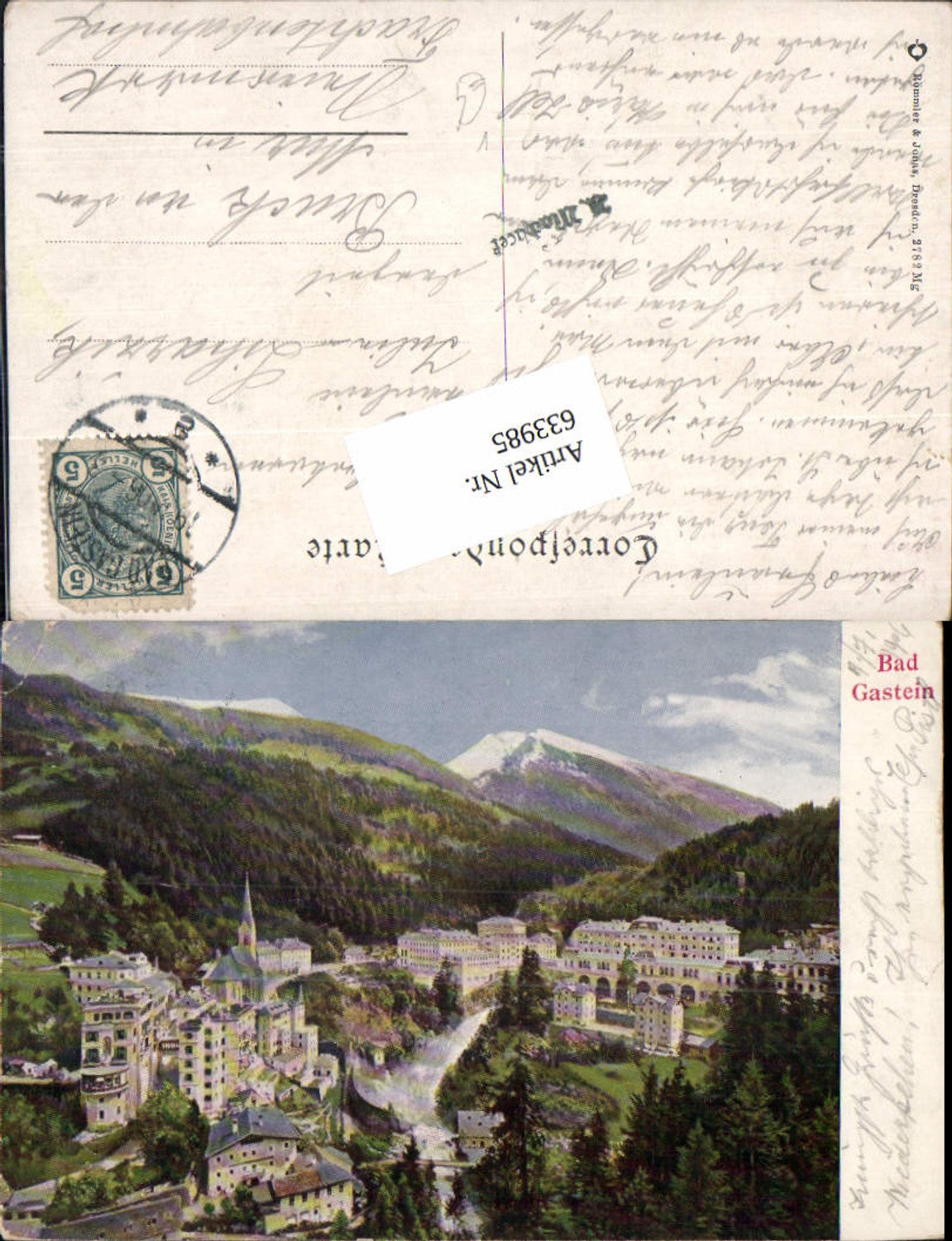 633985,tolle Künstler AK Bad Gastein Badgastein