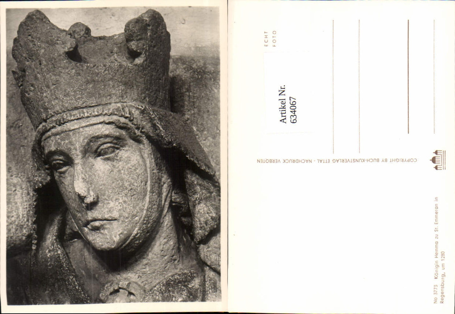 634067,Regensburg Skulpturen St. Emmeran Königin Hemma