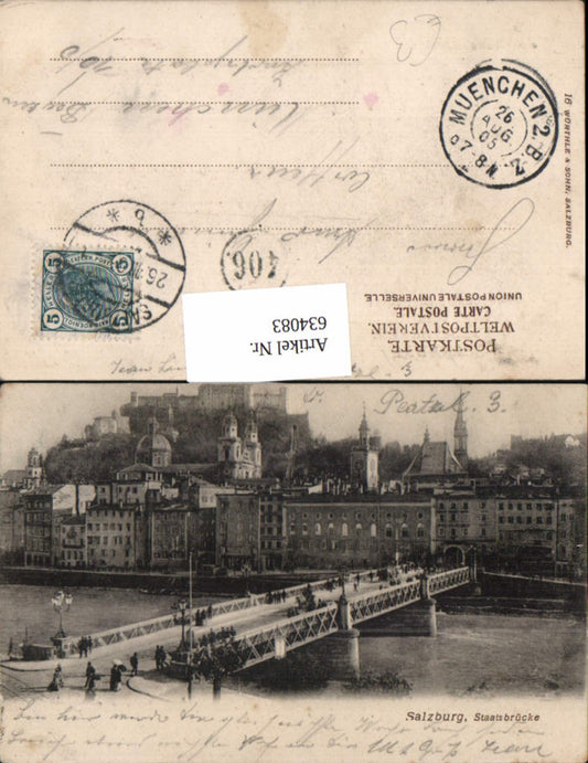 634083,Salzburg Stadt Brücke Staatsbrücke Stadtbrücke