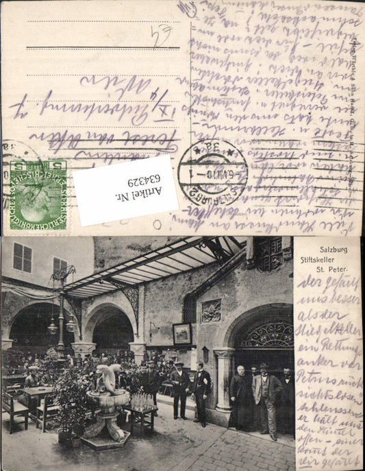 634329,Salzburg Stiftskeller St Peter Brunnen