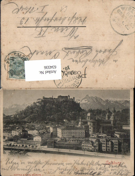 634336,Salzburg Ansicht m. Festung
