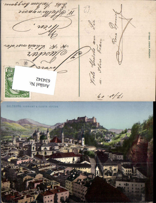 634342,Salzburg Aussicht v. Elektrischen Aufzug