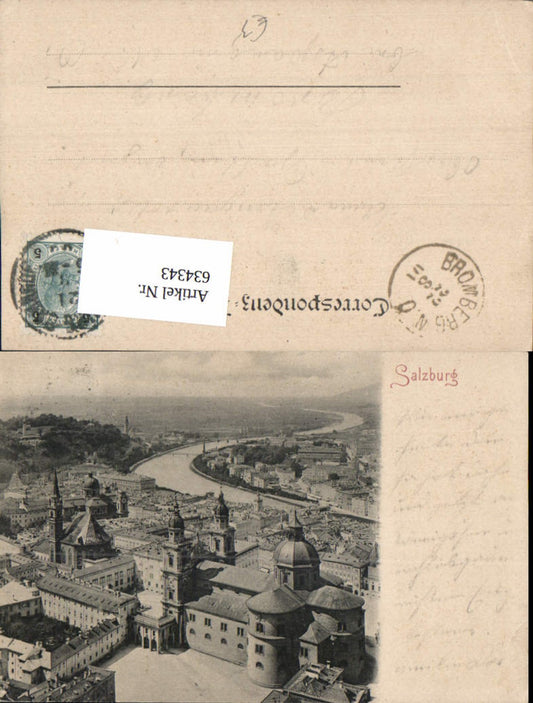 634343,Salzburg Ansicht von Festung aus