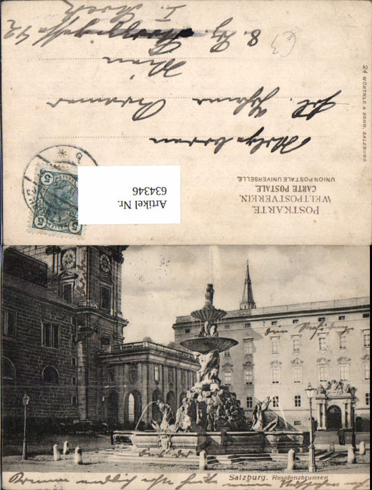 634346,Salzburg Residenzplatz Residenzbrunnen Brunnen