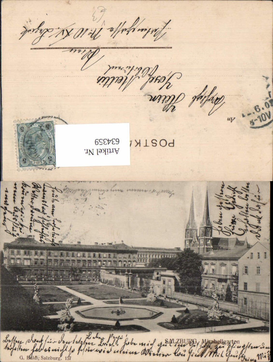 634359, Salzburg Mirabell Gardens pub G. Baldi 157