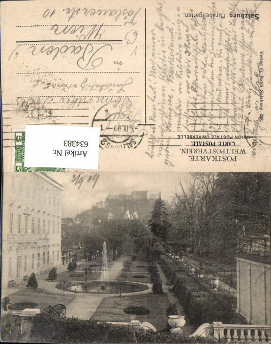 634383,Salzburg Mirabellgarten m. Blick auf Festung pub G. Baldi 208