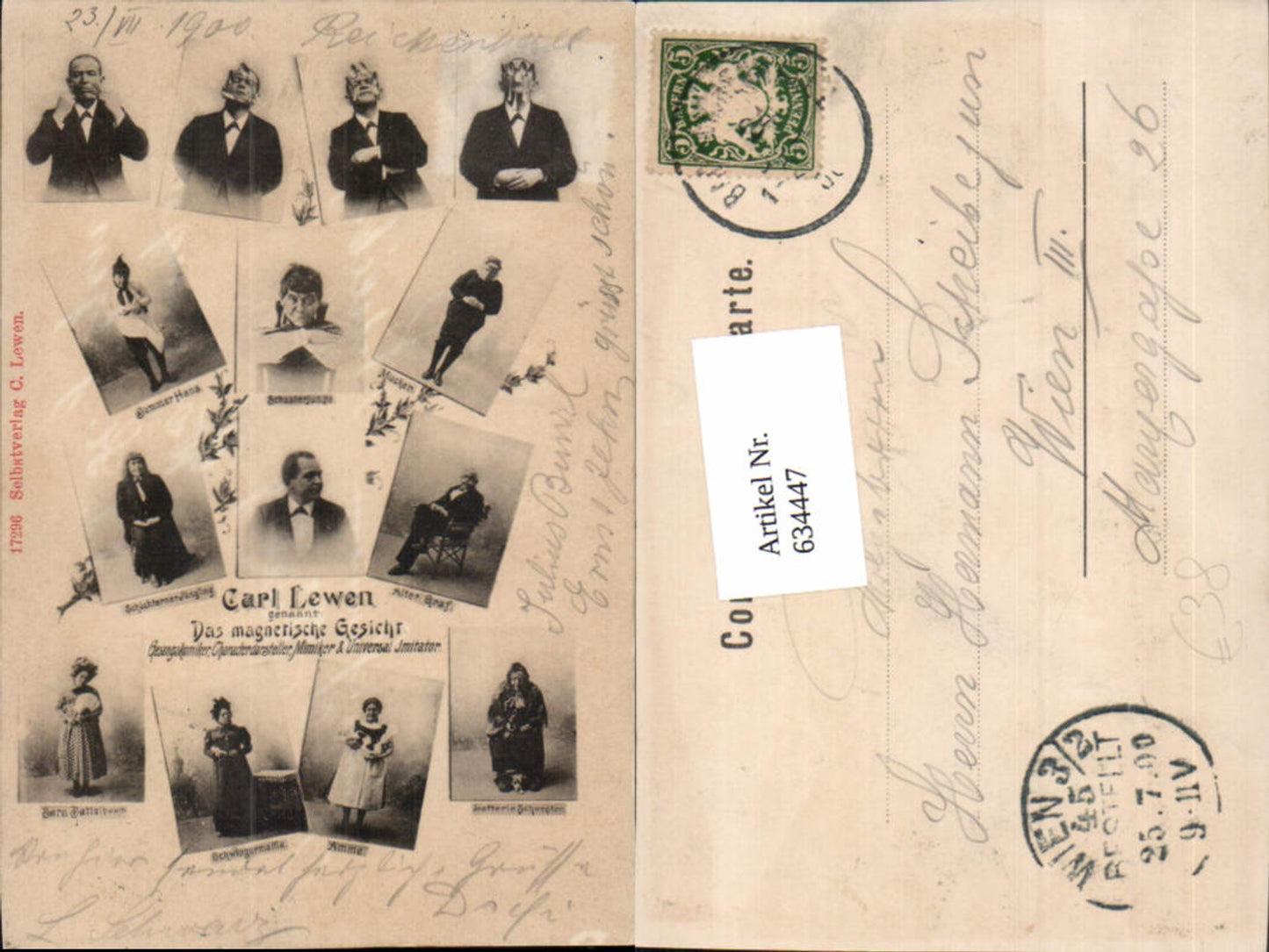 634447,Carl Lewen genannt das magische Gesicht Exzentriker Judaica