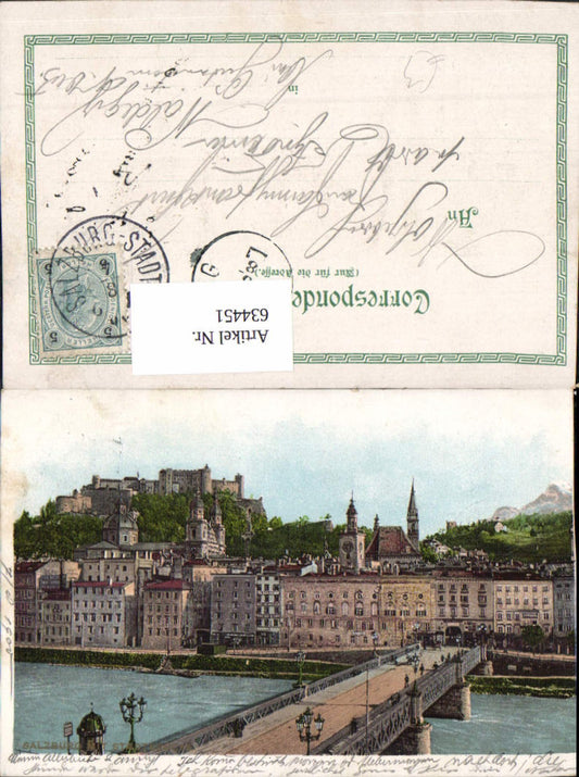 634451,Salzburg m. Stadtbrücke Staatsbrücke Brücke