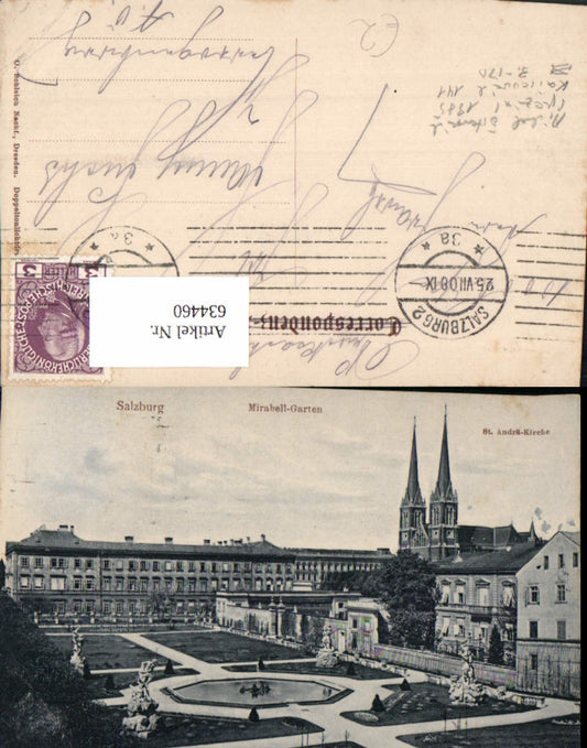 634460,Salzburg Mirabellgarten St Andrä-Kirche