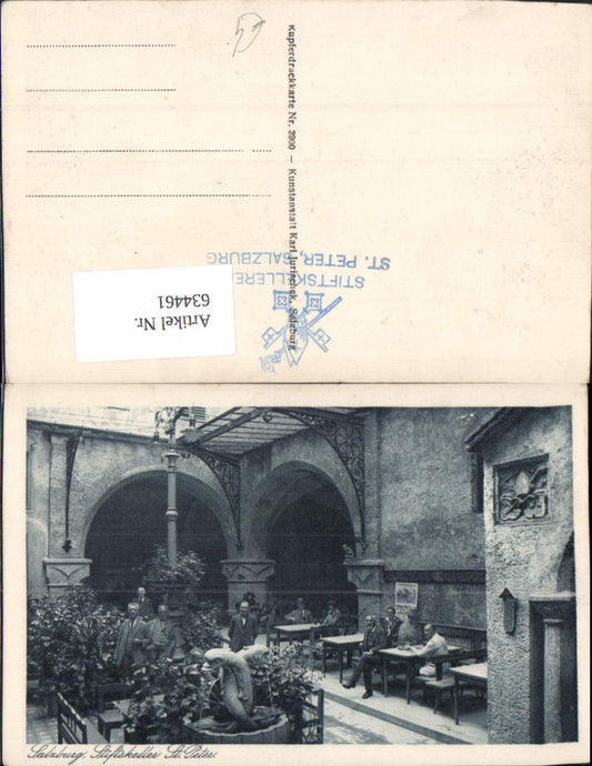 634461,Salzburg Stiftskeller St Peter Brunnen