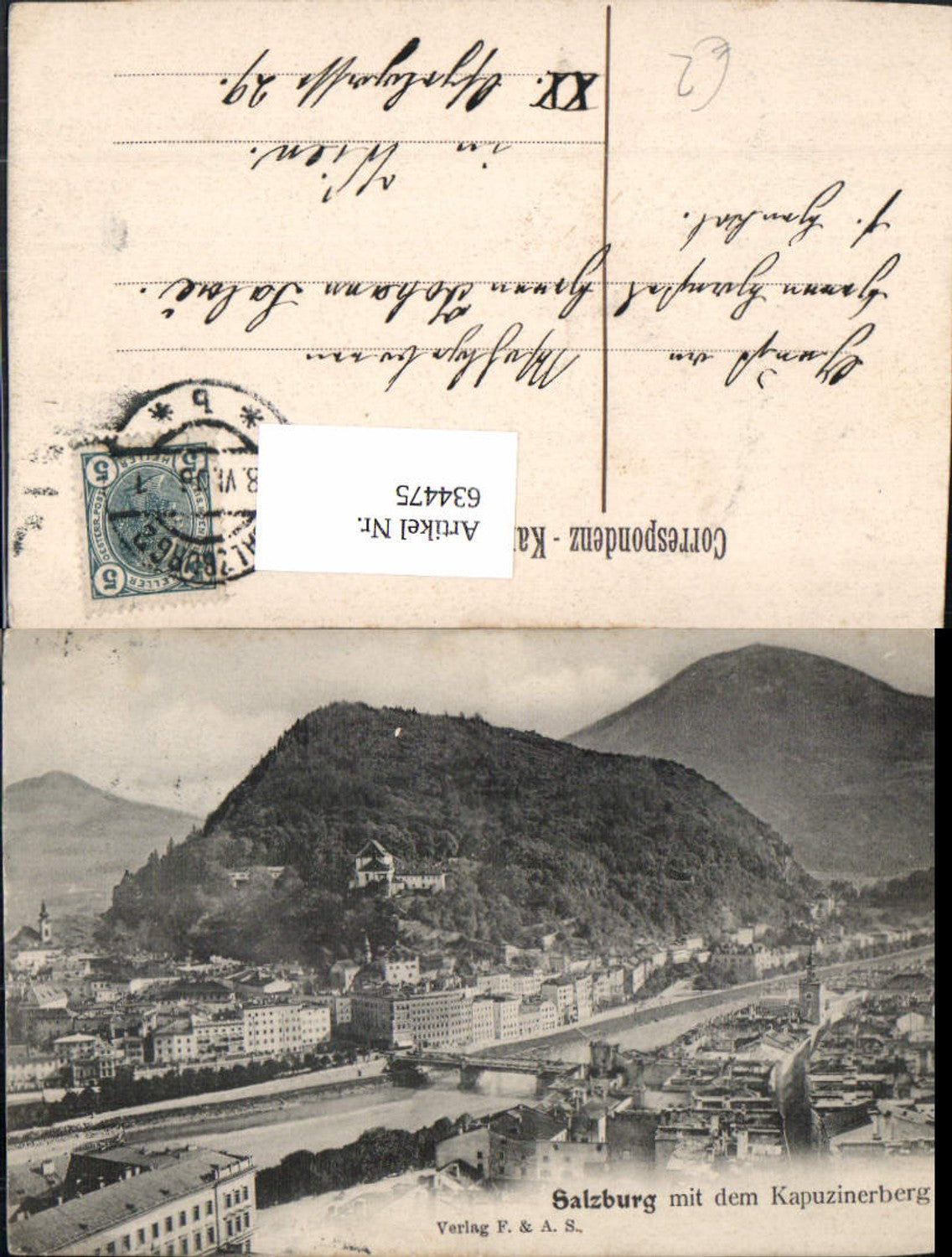 634475,Salzburg mit dem Kapuzinerberg