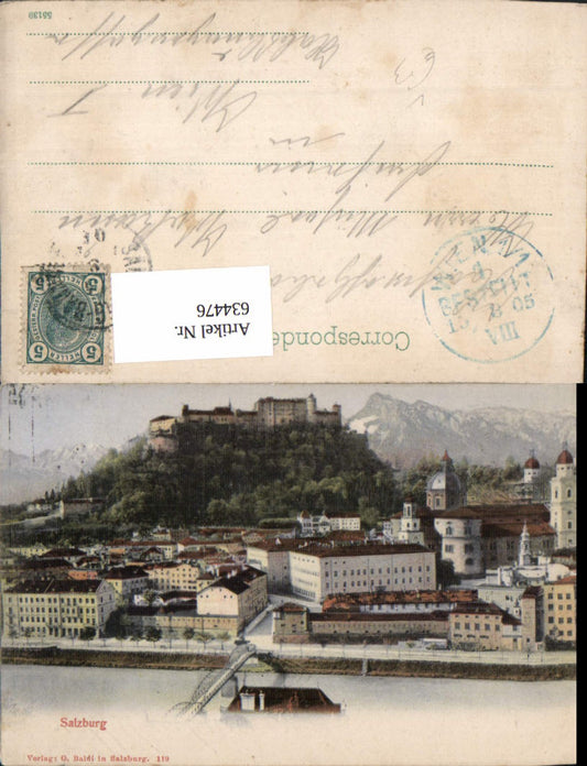 634476,Salzburg Ansicht m. Festung Hohensalzburg pub G. Baldi 119