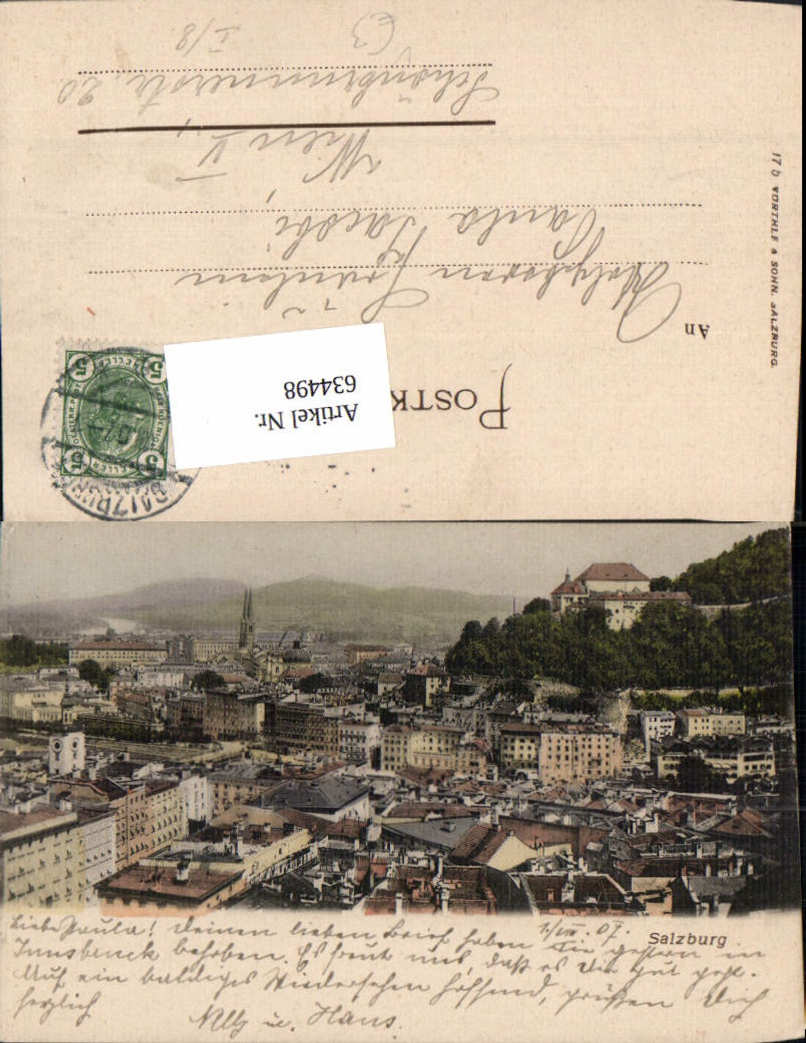 634498,Salzburg Ansicht pub Würthle Sohn 17 b