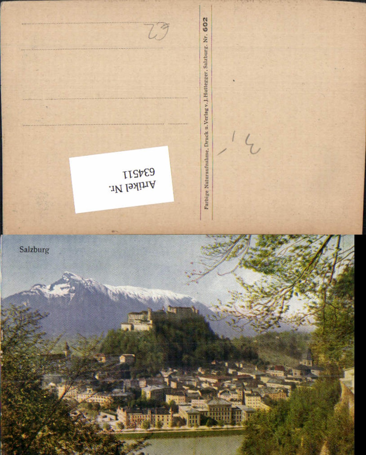 634511,Salzburg Ansicht m. Festung Hohensalzburg