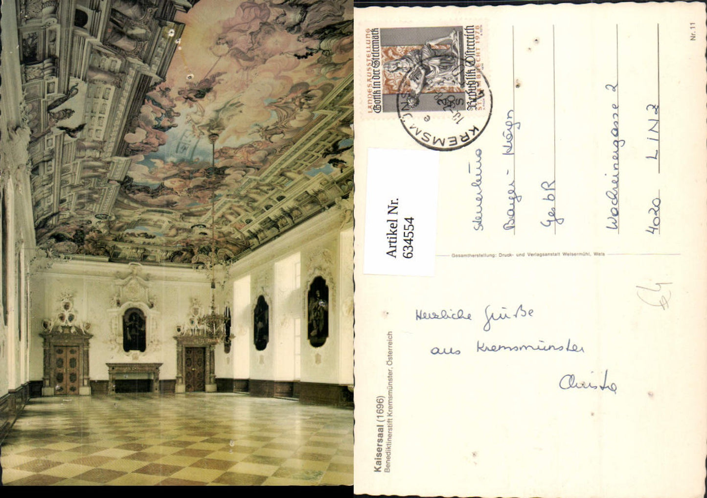 634554,Kaisersaal Benediktinerstift Kremsmünster