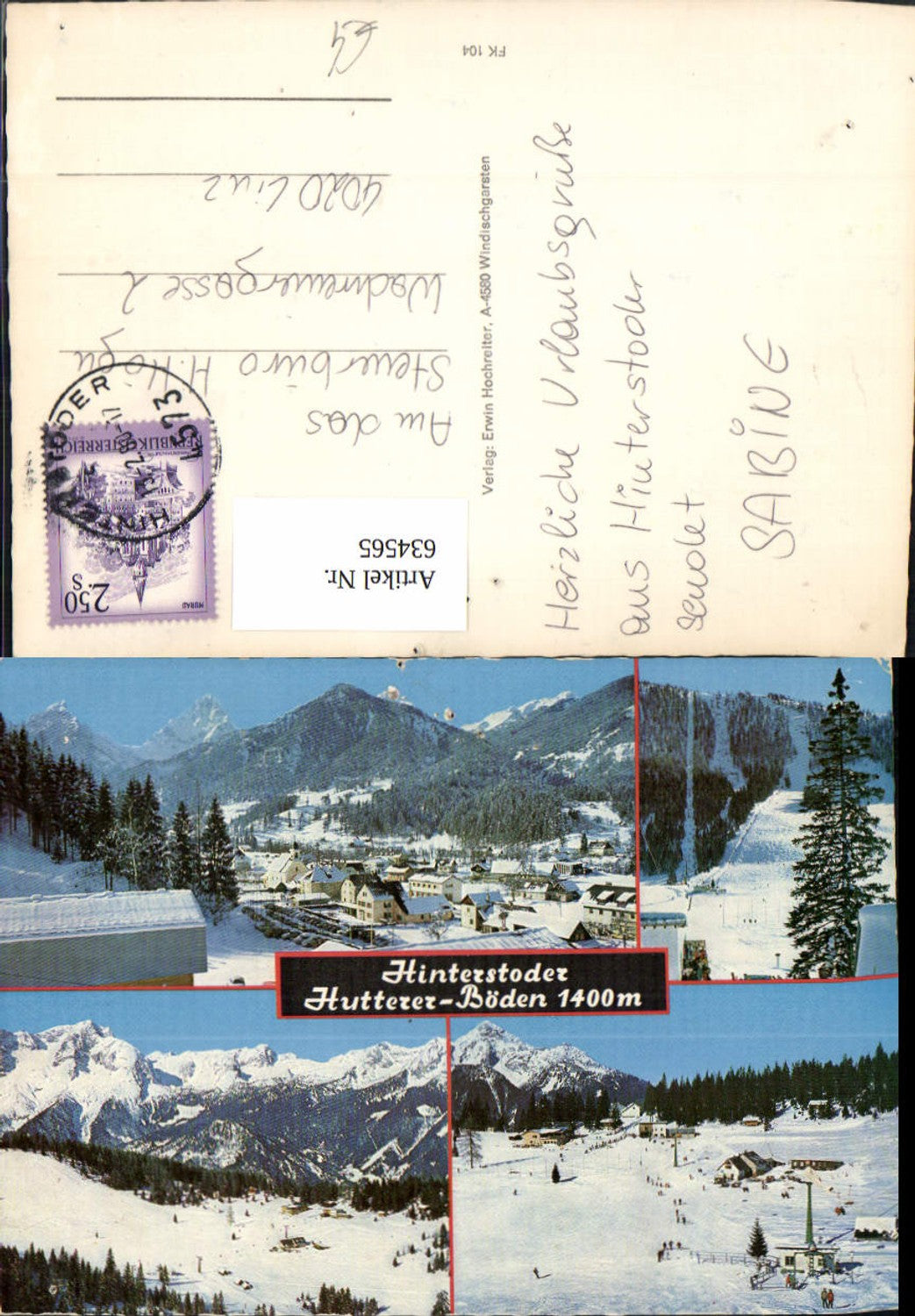 634565,Mehrbild Ak Hinterstoder Hutterer-Böden Wintersport