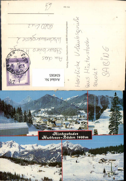 634565,Mehrbild Ak Hinterstoder Hutterer-Böden Wintersport