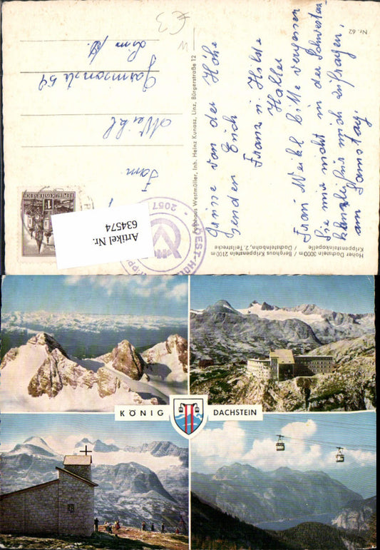 634574,Mehrbild Ak Obertraun König Dachstein Berghaus Krippenstein Dachsteinbahn Seilbahn Gondel