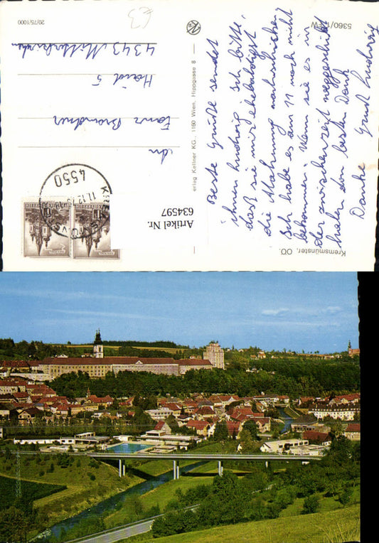 634597,Kremsmünster Ansicht m. Stift
