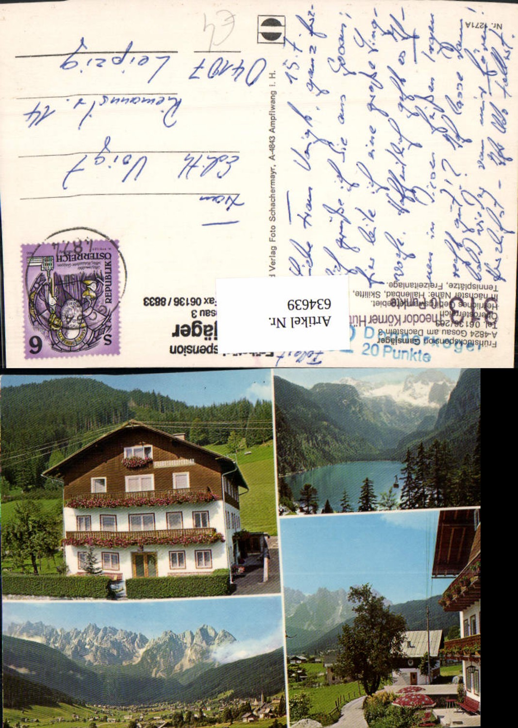 634639,Mehrbild Ak Gosau a. Dachstein Frühstückspension Gamsjäger