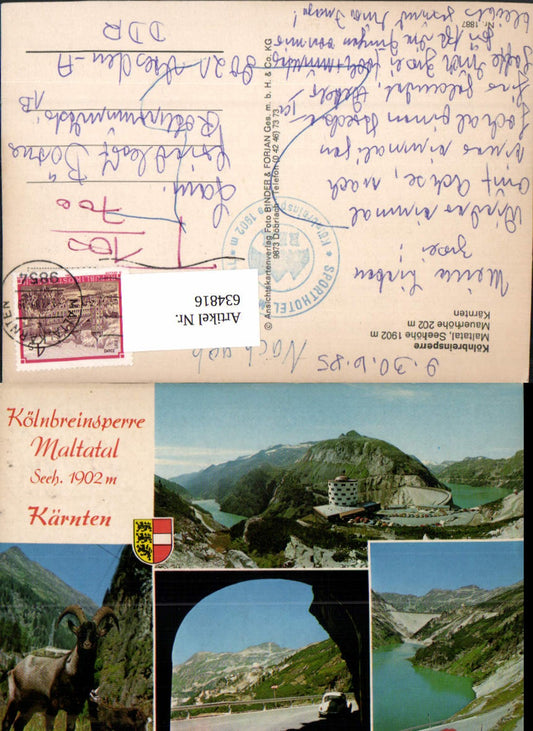 634816,Mehrbild Ak Kölnbreinsperre Maltatal Talsperre Malta Kärnten