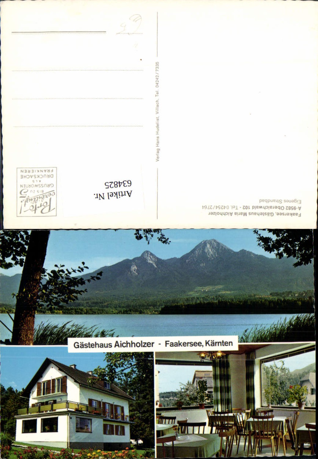 634825,Mehrbild Ak Oberaichwald Finkenstein am Faaker See Gästehaus Maria Aichholzer